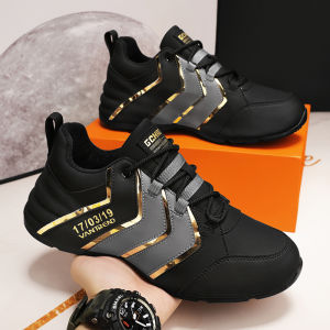 2024 New Mens Casual Running Shoes Spring Autumn Dad Style Boost Heightened Soft Bottom Black Sporty Trendy Footwear