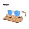 Kenbo Square Polarized Wooden Sunglasses For Men Women Fashion Wood Sun Glasses Design UV400 Bamboo Grain Eyewear With Gold Case.