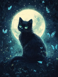 Oil Painting By Numbers Fantasy Cute Cat Pattern DIY Number Drawing Canvas Pictures By Numbers Home Decor Large Size
