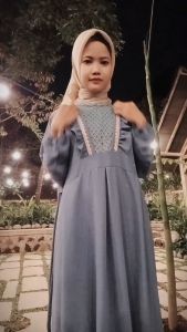 Gamis Sella Dress Crinkle Airflow Mix Brokat // Gamis Crinkle Dewasa Model Baru // Gamis Lebaran 2024 Kekinian // Fashion Wanita Terbaru // Gamis ARTRI OFFICIAL