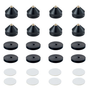 Pailvens loudspeaker Spikes 8 Series Set loudspeaker Alu Alloy Feet Subwoofer Feet 16x Adhesive Pads Speaker Stand