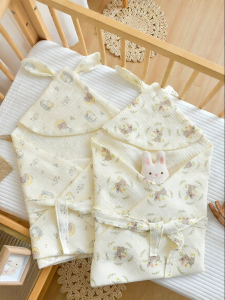 ANYOUBI | Khăn Bọc Bé Sơ Sinh 4 Mùa 2 Lớp Cotton