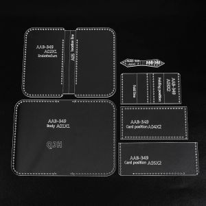 1 Bộ Khuôn Mẫu Thiết Kế Acrylic Tự Làm Trong Suốt Để Làm Ví Da Túi Xách Đồ Thủ Công