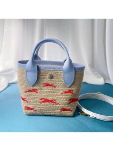 Rattan Bucket Bag Womens Crossbody Shoulder Bag Embroidered Woven Dumpling Shape Handbag Urban Minimalist Style Cloud Bag