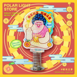 Aurora Style Acrylic Spring Gorilla Desktop Car Ornaments Golden Light Shaking Head Table Top Decorations Cute Style