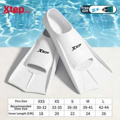 XTEP | Freestyle and Frog Stroke Short Fins Swimming Training Equipment