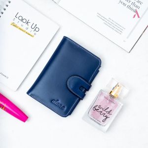 Dompet Pendek Lipat Branded Wanita Lotus Wallet Original Bahan Kulit Sapi Asli Tempat Simpan Uang Ktp Dan Kartu Atm Model Kekinian Fashion Distro