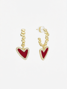 HEFANG Jewelry | Elegant Light Luxe Heart Earrings