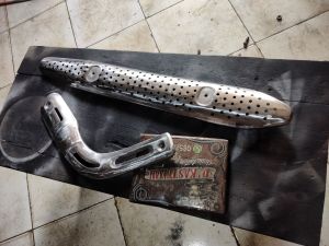 Heat cover ram pelindung panas knalpot model Honda ct125 mentah