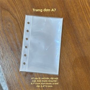 Bao Nhựa Trong Suốt A7 6 Lỗ