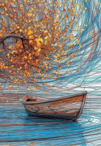 Jigsaw Puzzle for Adults 500/1000/1200/2000PCS Sailboat Leaves Abstract Artwork Mindful Game Stress Relief Decor Gift