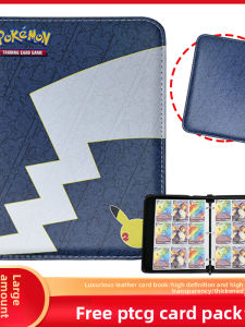 Pokemon Ptcg Card Album Pikachu Card Holder 25th Anniversary Pokemon Cards Storage Box Cute Cartoon Printed Plastic Organizer