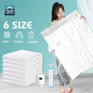 Multisize Storage Solution: Reusable Vacuum & Compression Bags