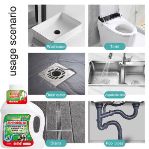 ✨100 years of pest-free Drainage Insecticide Cockroach Repellent Centipede Repellent Insects and eggs are eliminated together Mosquito Repellent 500ml kill rate 100% pesticides household Insecticid 下水道小飞虫灭杀神器