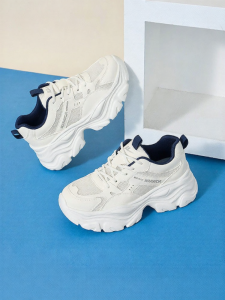 Warrior | Breathable Lace Fabric Dad Shoes Thick Sole Increasing Casual Shoes