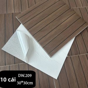 10 Miếng Dán Tường PVC Vân Gỗ 3D Tự Dính 30cm Trang Trí Nội Thất