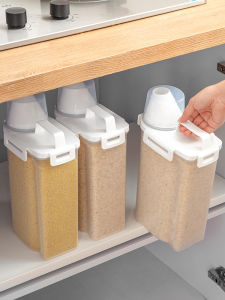 Hộp Đựng Gạo Kín Chống Thấm Nước Hộp Đựng Thức Ăn Cho Mèo Hộp Đựng Ngũ Cốc Hộp Đựng Thực Phẩm Nhà Bếp Kiểu Nhật Bản Pure Color