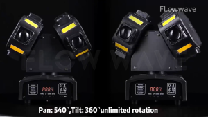 Flowwave Disco Light Laser Dual Head - Rgbw Beams Dmx512/Sound For Events Christmas Party Gift