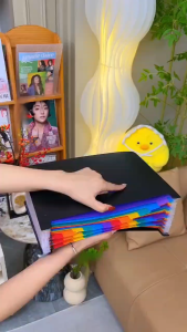 1pc 25 Pockets File Folder Organizer Expandable Plastic Filing Box Art Supplies Folder Multi-Purpose Folder for Office School