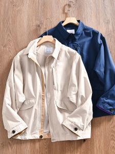 Casual Collar Mens Jacket Pure Color Versatile Workwear Outerwear Spring Autumn Seasonal Loose Fit Youth Popular Style