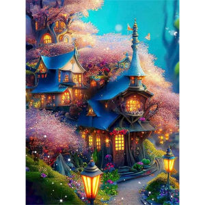 Oil Painting By Numbers Fun Castle Pattern DIY Number Drawing Canvas Pictures By Numbers Home Decor Large Size