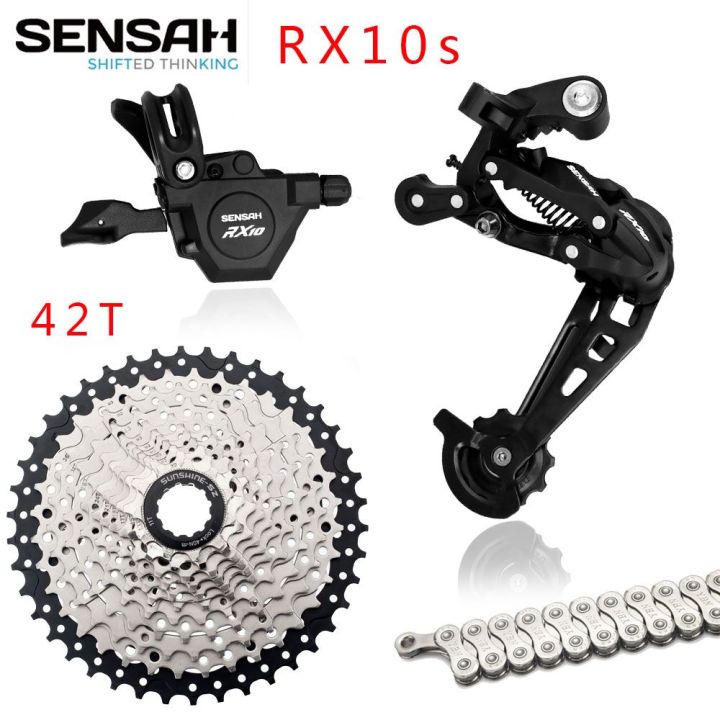 SENSAH RX10 1x10Speed Groupset YBN Chain Group Rear Derailleurs 36t 42t ...