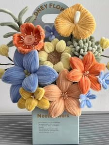 Handmade Flower Bouquet Kit Twist Stick Flower Box Creative Gift for Girlfriend Best Friend Finished Product Artificial Flowers