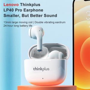 Lenovo LP40 Pro TWS Earphones Double Vibrating Tympanic Membrane Monitors Earbuds 13mm Ultra Large Dynamic Coil Bluetooth 5.1 Sport Headsets IPX4 Waterproof Comfortable To Wear Touch Control Headphones Low Latency Game Earplugs For Smartphones Players