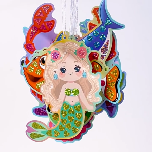 Mosaic Stickers Art Kit Princess DIY Craft Set 10 Animal Designs 720 Plus Foil Stickers Toys for Kids Birthday Gifts Girls Boys
