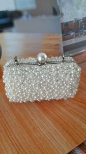 Tas Pesta Box Clutch Wanita Mutiara Kondangan Elegan Mewah Import 282700