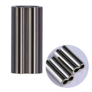 100pcs Double Oval Fishing Line Brass Crimping Tube Wire Crimp Connector Carbon tube Fishing Crimp Sleeves Accessories