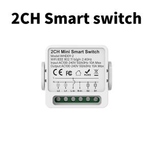 Tuya WiFi Smart Switch 1/2/3/4 Gang Mini Smart Light Breaker Compatible with Smart Life Alexa Google Home Voice Control