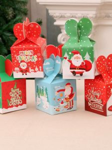 Christmas New Foldable Christmas Eve Fruit Cartoon Christmas Eve Packing Box Paper Box Candy Box Gift Box