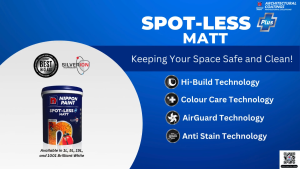 Nippon Spotless Plus Matt Interior Wall Paint (1L / 5L / 15L)