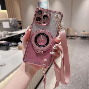 Apple 13 Phone Case 11/12Promax XR XS 7/8Plus Luxury Trendy Magnetic Attraction Stand Protective Silicone Cover for iPhone 14Pro