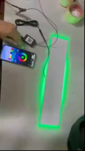 Car Number Plate Led Frame Illuminated Background License Plate Front Rear Bumper With Mobile App Control