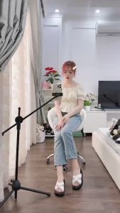 Dép Nữ Quai Ngang Đế Xuồng Đan Chéo Cao Cấp Nữ Nữ- Siêu Đẹp Đẹp Siêu Hot