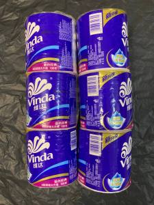 Vinda Tissue Toilet Paper Roll 4 Ply Softness and Thickness Bathroom Tissue(6Rolls/repack)