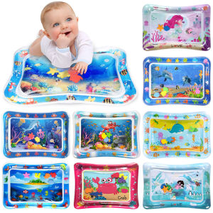 Inflatable Tummy Time Baby Play Mat ทารกเบาะน้ํา Early Education Interactive ของเล่นเด็กสําหรับเด็กวัยหัดเดิน Sensory Development