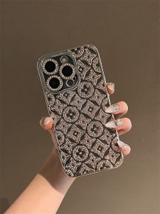 เคสโทรศัพท์มือถือ Apple 15Promax ป้องกัน Full Cover ดีไซน์หรูหรา เครื่องประดับเพชรประดับขอบ เคลือบด้วยโลหะ ดีไซน์เก๋ไก๋