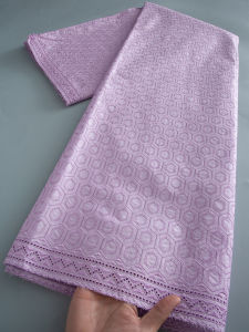 African Cotton Voile African Lace Fabric - Delicate Pattern Swiss Lace for Formal Occasion Dresses & Traditional Attire