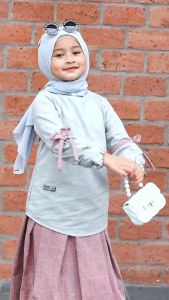 Setelan Baju Anak Perempuan Tanggung Umur 3-12 Tahun Hooflakids