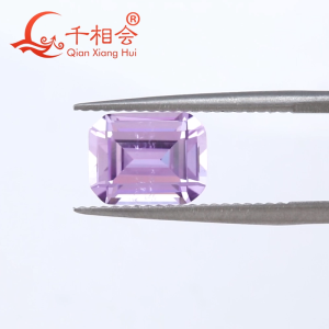 7x9mm Emerald Shape Lavender Purple Synthetic YAG Loose Stone Yttrium Aluminium Garnet With Inclusions DIY accessories for Jewelry Making Ring Necklace Blacelet