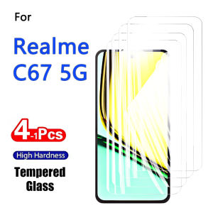 1-4PCS Screen Protectors For Realme C67 5G Tempered Glass Crystal 9H High Aluminum Anti Scratch Case Friendly 6.72" Fingerprint