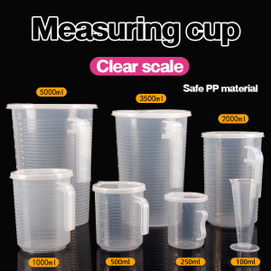 MaxPlus Clear Plastic Measuring Cup Pitcher Liquid Measure Jug Cup Container 250ML-5000ML