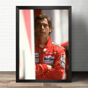 Modern Minimalist Formula One Racing Car Decorative Painting Solid Wood Study Room Wall Art Poster Elton Senna Ferrari Team