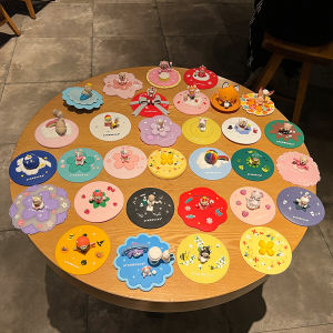 Starbuck Official Store Starbuck Cup Lid Silicone But Cherry Bear Hot Air Balloon Cartoon Cup Lid Dustproof Universal Mug Lid Accessories Starbuck Tumbler Starbuck Mug