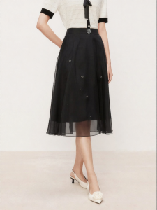 Koradior | High Waist Slim A-Line Skirt