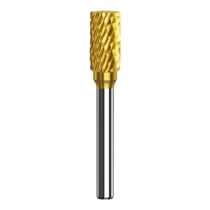 XINGONG | Titanium Coated Tungsten Steel Round Shank Rotary File Hardened Alloy Mill Drill Bits 6 Pieces