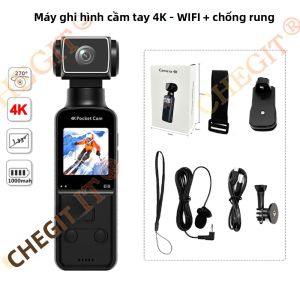 Camera Cầm Tay WiFi 5K/4K MỚI 2025 270 ° Máy Quay Phim Mini Có Thể Xoay Được Dành Cho Máy Quay Video Thể Thao Ngoài Trời DV Đi Xe Đạp Với Tính Năng Ổn Định Con Quay Hồi Chuyển